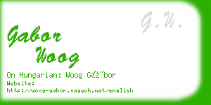 gabor woog business card